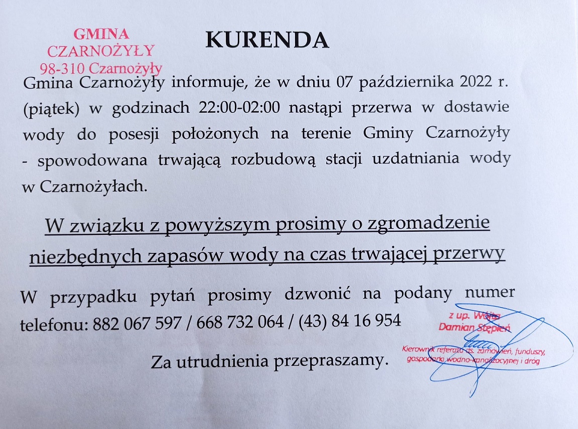 20221005 przerwa dostaw wody