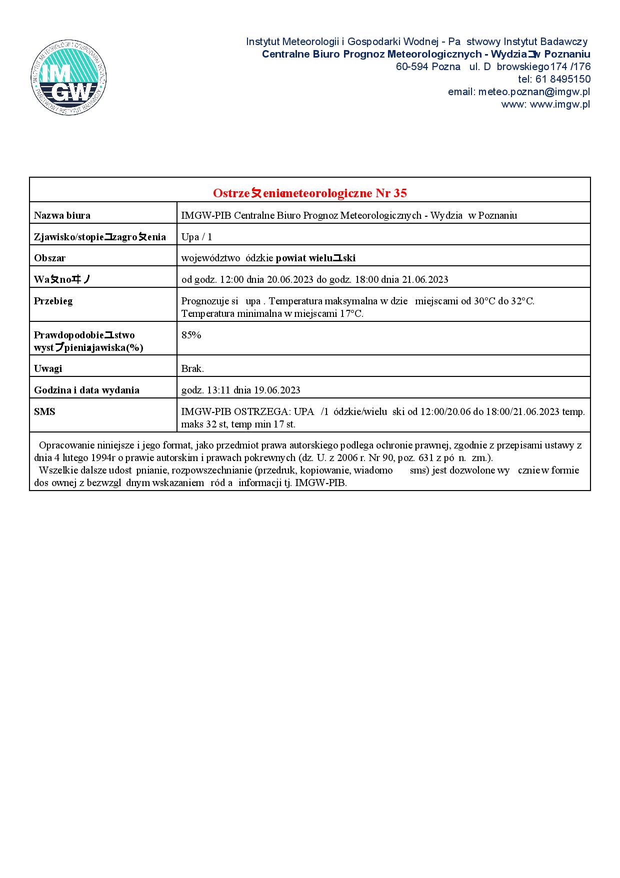 20230619 ostrzezenie meteo