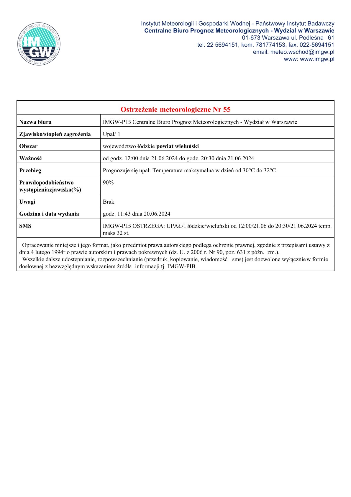 20240620 ostrzeżenie meteo