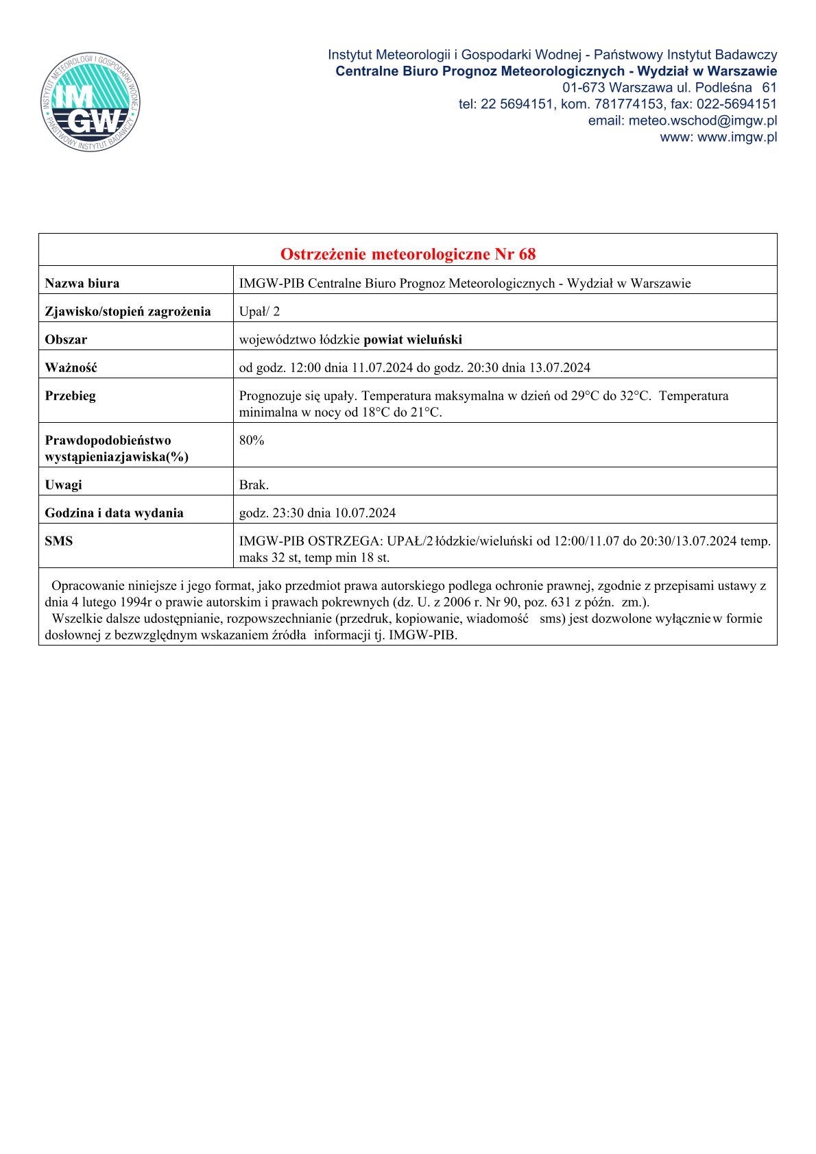 20240711 ostrzeżenie meteo