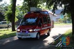 Powitanie nowego samochodu pożarniczego dla OSP Staw