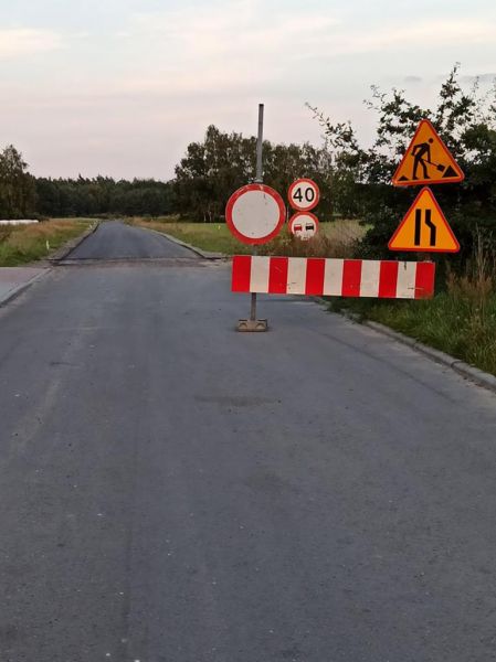 Remont drogi gminne Czarnożyły - Kąty 2021 r.